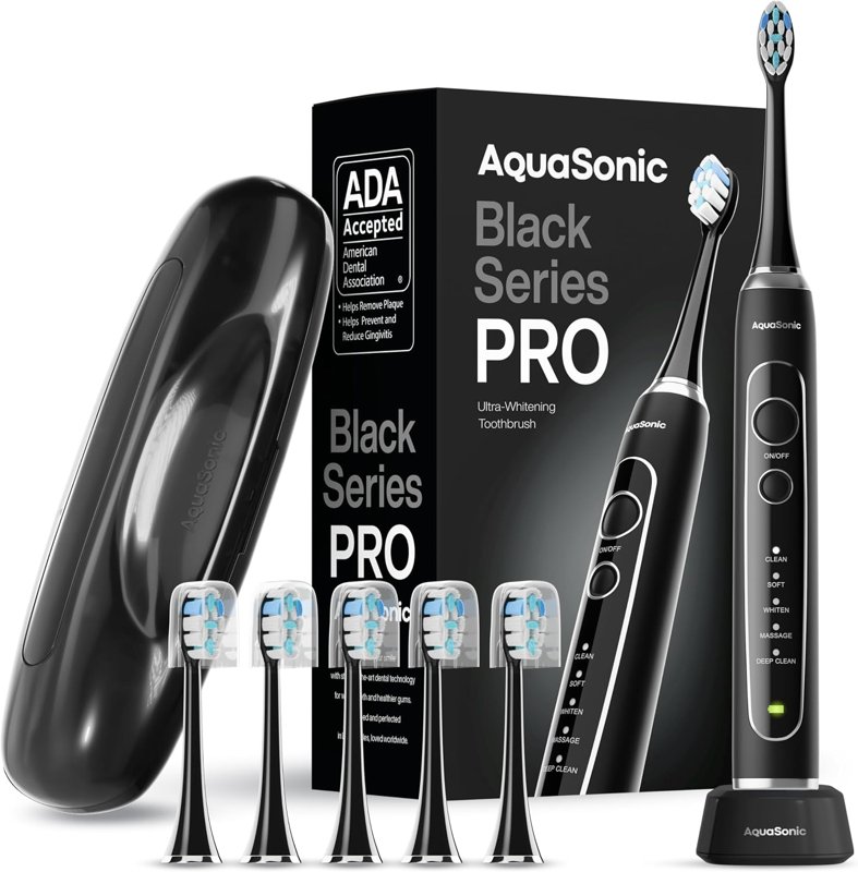 AquaSonic Black Series PRO Electric Toothbrush — Oral Care · AquaSonic